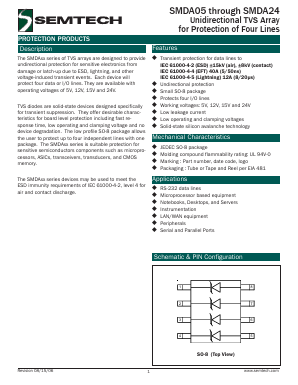 SMDA05.TBT Datasheet PDF Semtech Corporation
