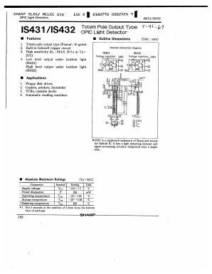 IS431 Datasheet PDF Sharp Electronics