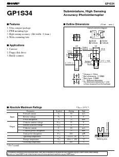 GP1S34 Datasheet PDF Sharp Electronics