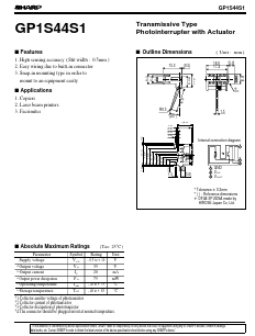 GP1S44S1 Datasheet PDF Sharp Electronics