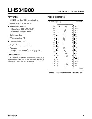 LH534B00T Datasheet PDF Sharp Electronics