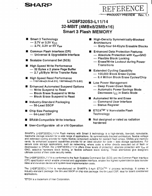 LH28F320S3S-L14 Datasheet PDF Sharp Electronics