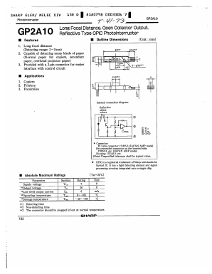 GP2A10 Datasheet PDF Sharp Electronics