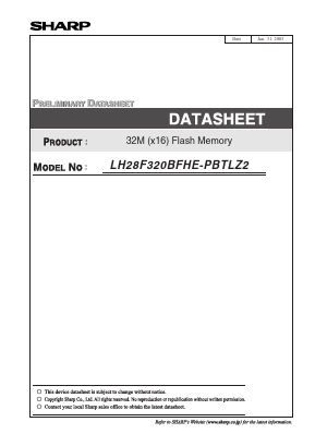 LH28F320BFHE-PBTLZ2 Datasheet PDF Sharp Electronics