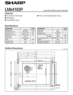 LM64183 Datasheet PDF Sharp Electronics