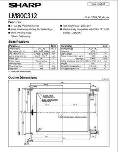 LM80C312 Datasheet PDF Sharp Electronics