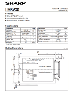 LM8V30 Datasheet PDF Sharp Electronics