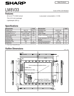 LM8V33 Datasheet PDF Sharp Electronics