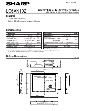 LQ6AN102 Datasheet PDF Sharp Electronics