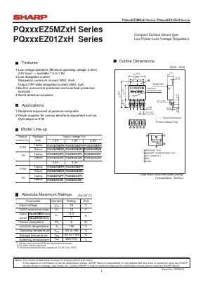 PQ015EZ01ZZH Datasheet PDF Sharp Electronics