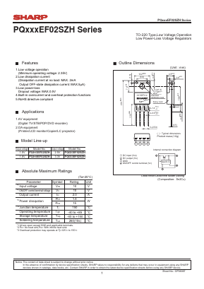 PQ015EF02SZH Datasheet PDF Sharp Electronics