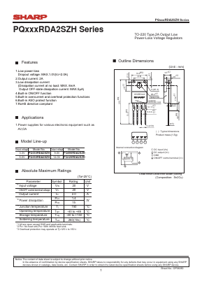 PQ033RDA2SZH Datasheet PDF Sharp Electronics