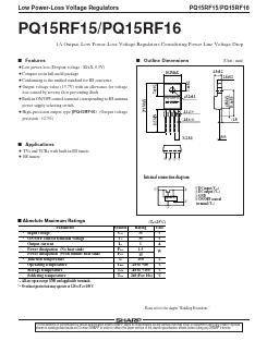 PQ15RF16 Datasheet PDF Sharp Electronics