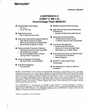 LH28F008SCHB-VF120 Datasheet PDF Sharp Electronics