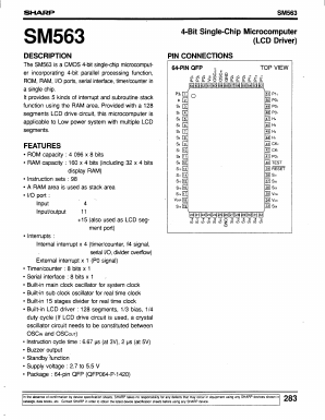 SM563 Datasheet PDF Sharp Electronics