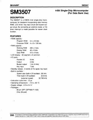 SM3507 Datasheet PDF Sharp Electronics