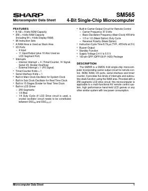 SM565 Datasheet PDF Sharp Electronics