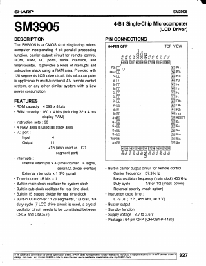 SM3905 Datasheet PDF Sharp Electronics