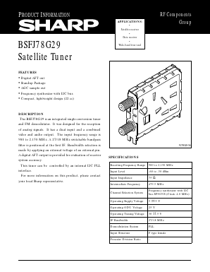 BSFJ78G29 Datasheet PDF Sharp Electronics