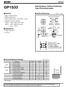 GP1S33 Datasheet PDF Sharp Electronics