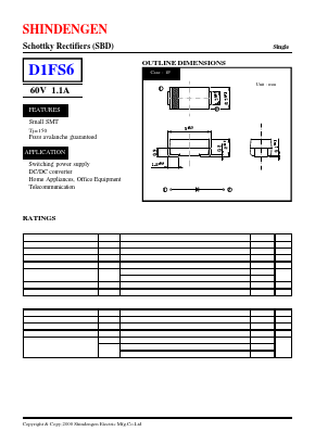 D1FS6 Datasheet PDF Shindengen