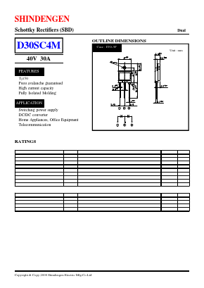 D30SC4 Datasheet PDF Shindengen