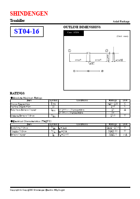 ST04-16 Datasheet PDF Shindengen