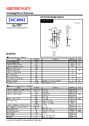 2SC4941 Datasheet PDF Shindengen