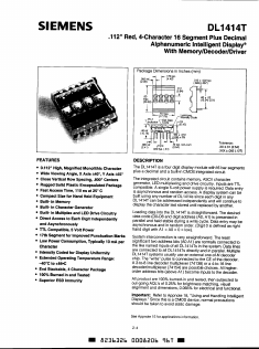 DL1414T Datasheet PDF Siemens AG