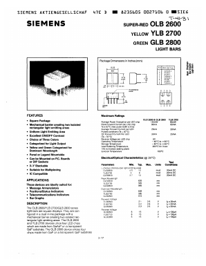 YLB2700 Datasheet PDF Siemens AG