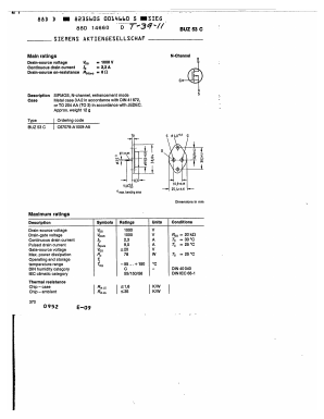 BUZ53C Datasheet PDF Siemens AG