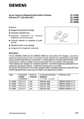 DL-440M Datasheet PDF Siemens AG