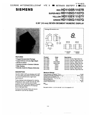 HD1105G_ Datasheet PDF Siemens AG