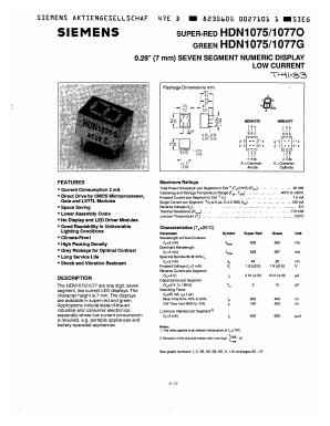 HDN1075O Datasheet PDF Siemens AG