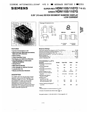 HDN1107O Datasheet PDF Siemens AG