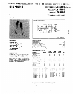 LG5180 Datasheet PDF Siemens AG