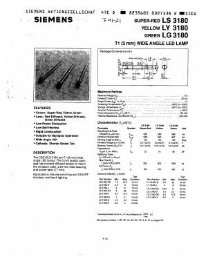 LS31801111 Datasheet PDF Siemens AG