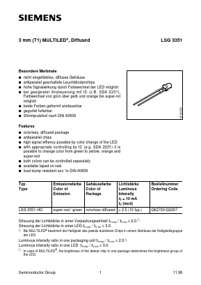 LSG3351-HO Datasheet PDF Siemens AG