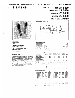 LY5480-GK Datasheet PDF Siemens AG