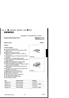 PSB8510-6-T Datasheet PDF Siemens AG