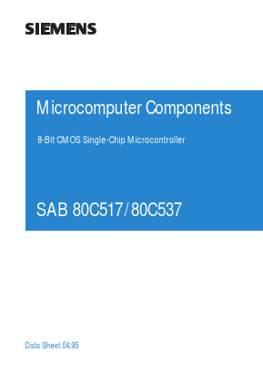 SAB80C517-16-N-T40 Datasheet PDF Siemens AG