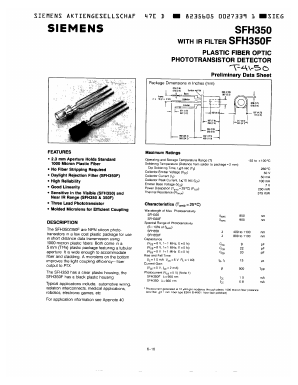 SFH350F Datasheet PDF Siemens AG