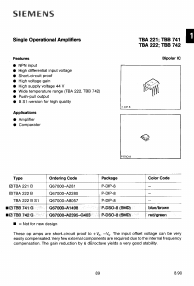 TBA221 Datasheet PDF Siemens AG