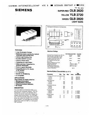 YLB2720 Datasheet PDF Siemens AG