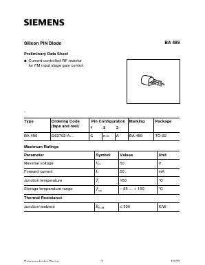 Q62702-A Datasheet PDF Siemens AG