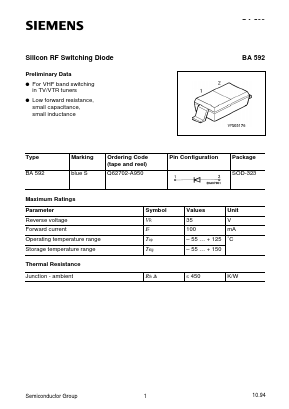BA592 Datasheet PDF Siemens AG