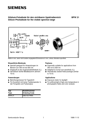 Q62702-P885 Datasheet PDF Siemens AG