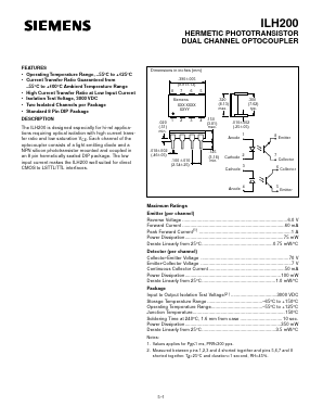 ILH200 Datasheet PDF Siemens AG