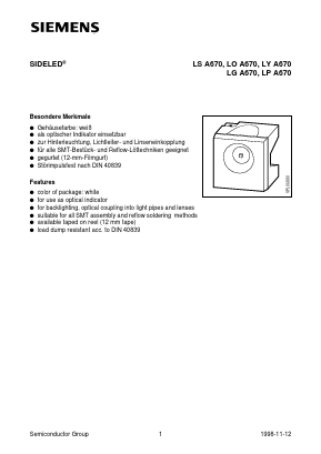 LGA670-J Datasheet PDF Siemens AG