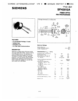 SFH2012A Datasheet PDF Siemens AG